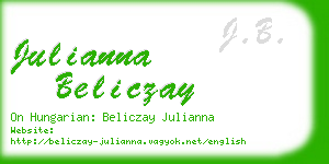 julianna beliczay business card